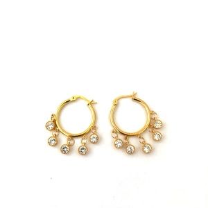 Crystal Mini Hoops
